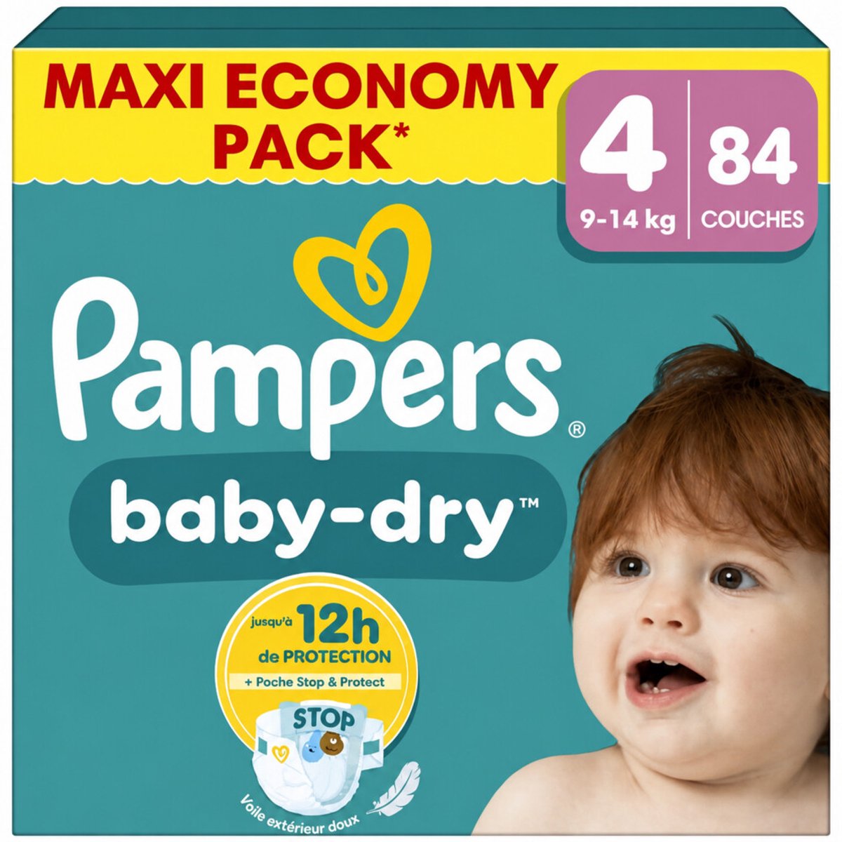 4x Pampers Baby Dry Luiers Maat 4 (9-14 kg) 21 stuks