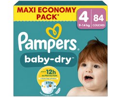 4x Pampers Baby Dry Luiers Maat 4 (9-14 kg) 21 stuks