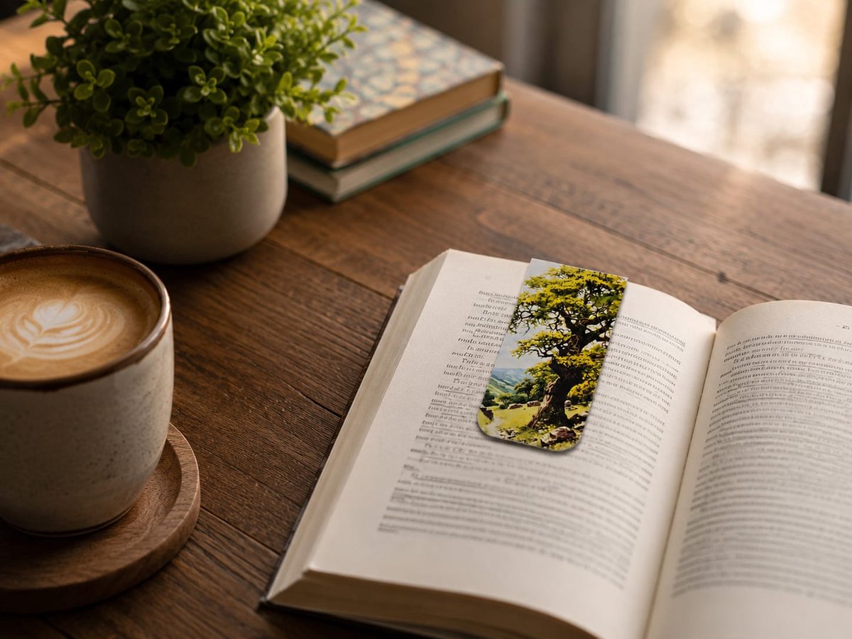 Viwado Magnetische Boekenleggers 6 Stuks – Magnetische Bladwijzers Set – Sterke Magneet – Natuur, Landschap, Zee, Bloesem & Parijs – Boekenlegger Cadeau voor Boekenliefhebbers — cadeau in Boeken - foto 7