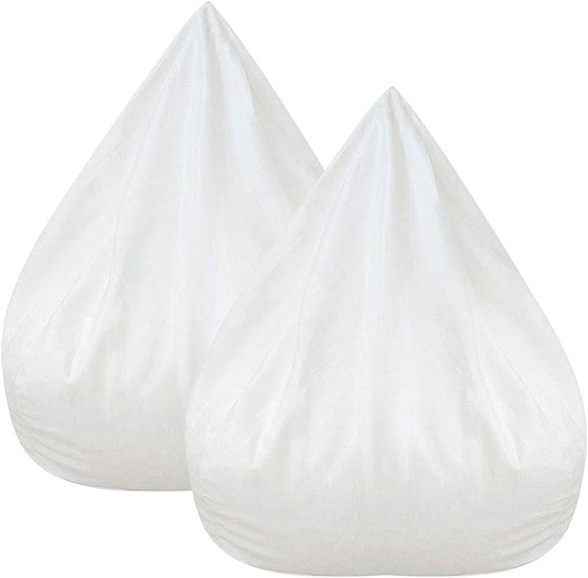 Zitzakhoes - Reservehoes Binnenhoes - Zitzak Opfrissen - Dubbel Gestikt - 2 Stuks 70+80cm - Wit