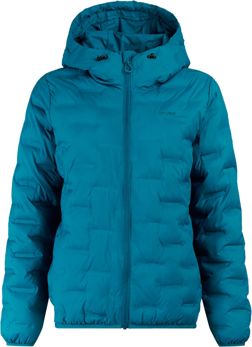 Protest PRTLupita Jas Dames Puffer Outdoorjas Waterafstotend Capuchon Blauw
