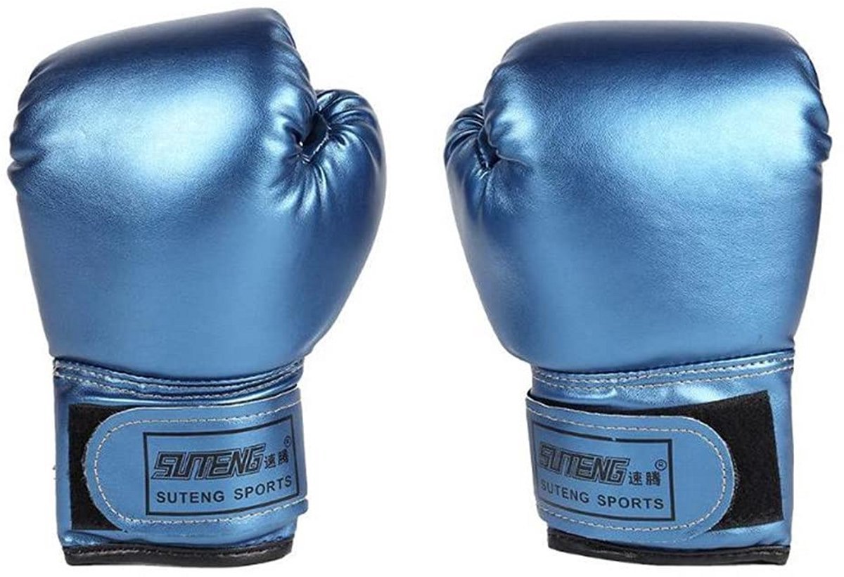 Bokshandschoenen - Kickboks Handschoenen - Boxing Gloves Set Vecht Handschoenen - Heren - Dames - Kind - Blauw