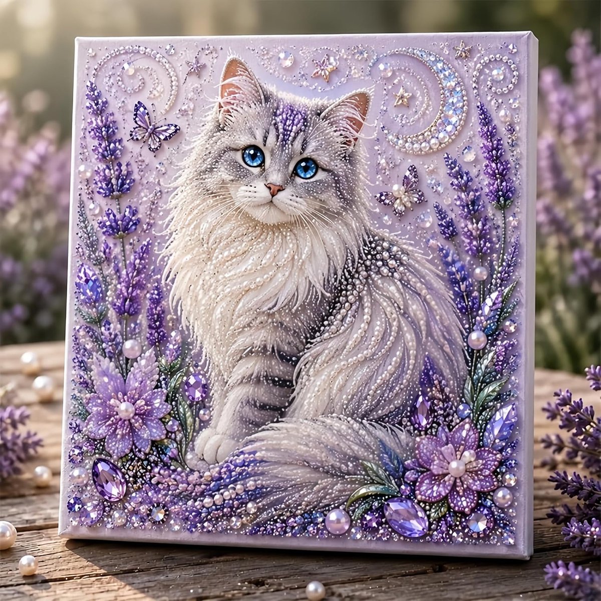 DIY Diamond Painting - Diamond painting set met dierenthema - DIY Feestelijke Decoraties - Raamhangers - Muurdecoraties - Geschikt voor knutselaars - Paars
