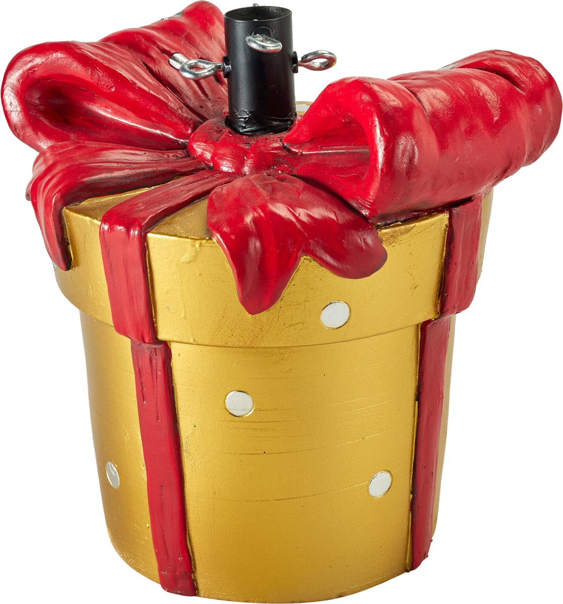 Kerstboomstandaard Cadeau - 36cm - Uniek trend 2026 - Goud/Rood