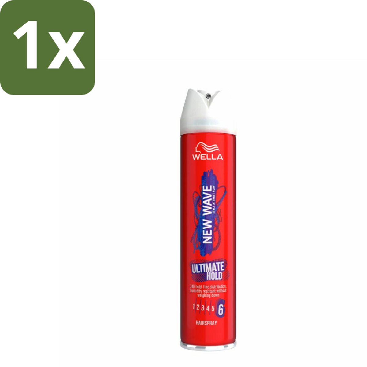 1 x Wella – New Wave Ultimate Hold – Haarspray – 400 ml - Haarspray - Haarspray Fixatie - Haarspray 24 Uur - Haarspray UV Bescherming - Haarspray Extra Hold