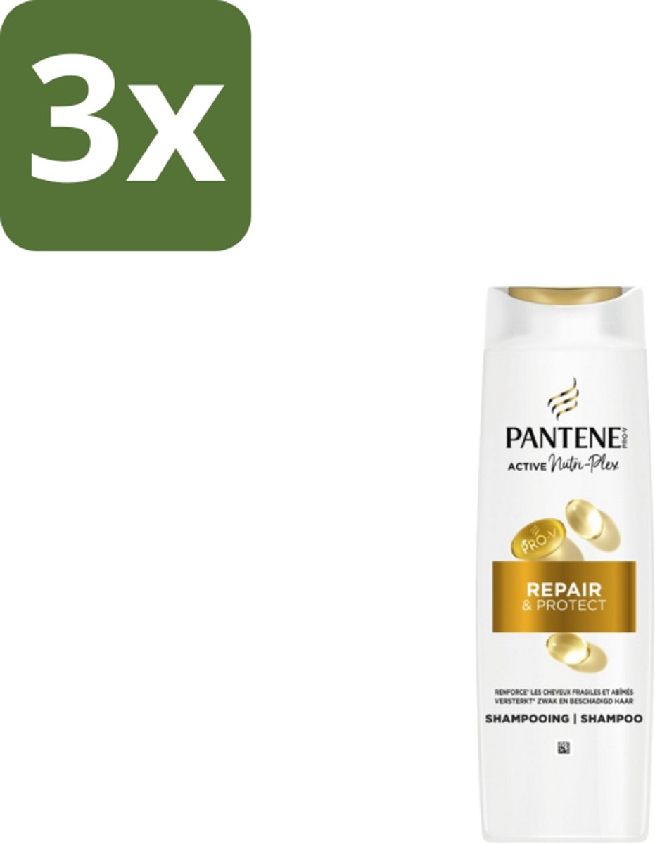 3 x Pantene – Shampoo – Repair & Protect – 250 ml - Kabel - Kabels - Kabelsysteem - Kabelsysteem