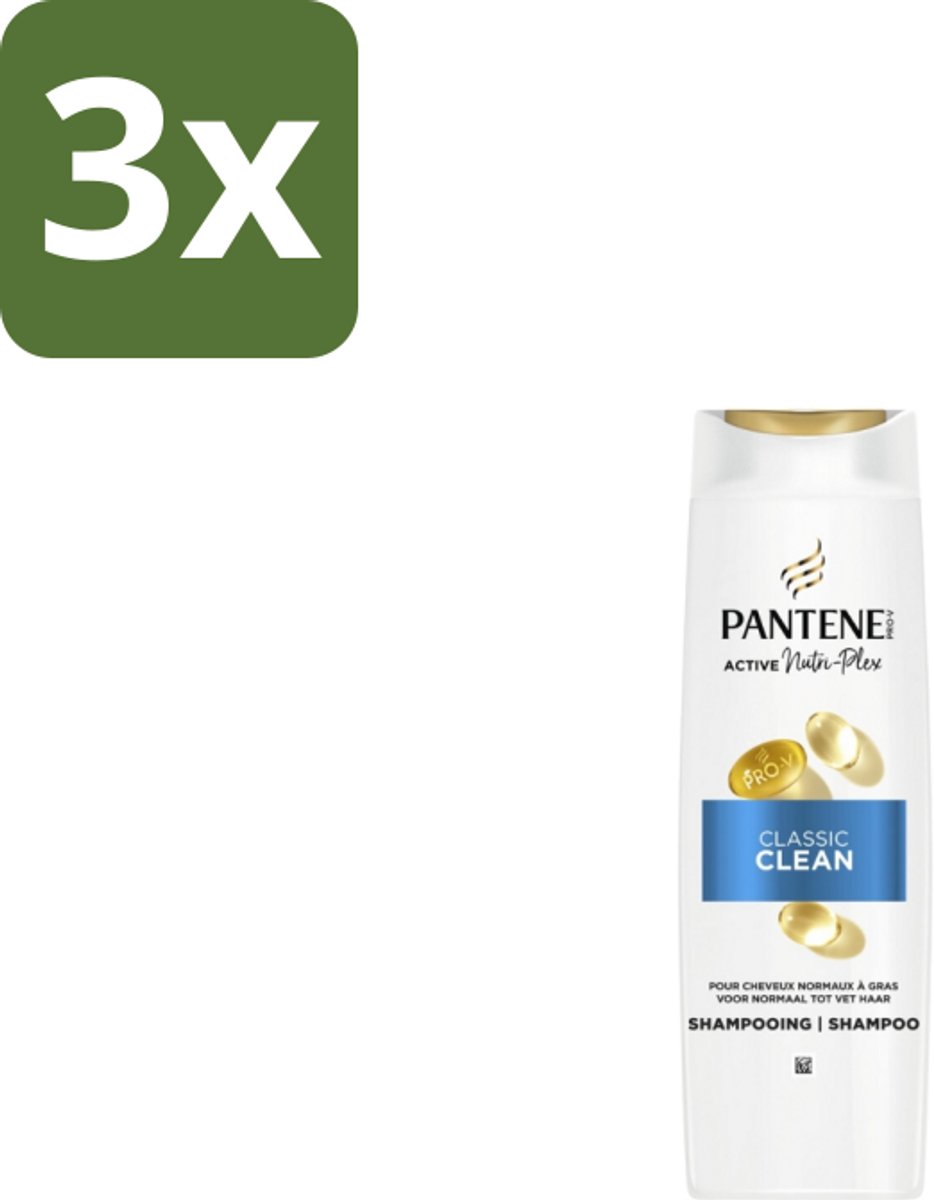 3 x Pantene – Shampoo – Classic Clean – 250 ml - Koffiezetapparaat