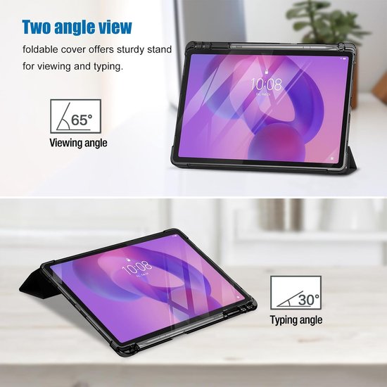 Lenovo Idea Tab Plus 12.1 Inch Hoes met Drievoudige Vouwstand, Slimme Bescherming en Slaap/Wek Functie, Lichtgewicht en Duurzaam Design — afbeelding 2