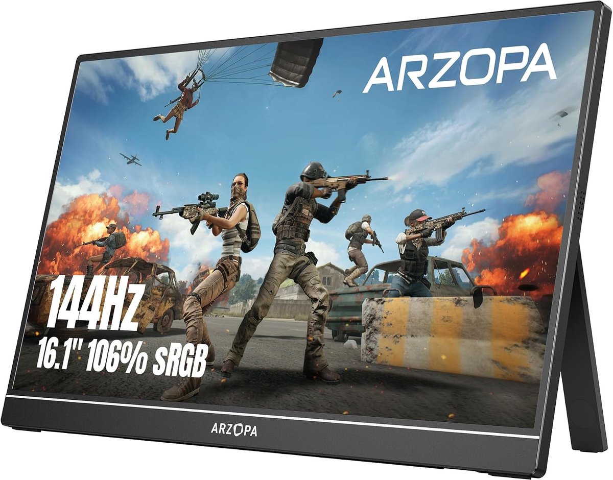 Arzopa A1 Game Z1FC - Portable Gaming Monitor - Ingebouwde Kickstand - 144hz - 16.1 inch