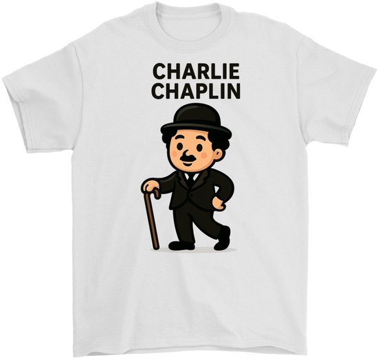 Charlie Chaplin Shirt – CHARLIE CHAPLIN – Humor Outfit – Unisex T-Shirt voor Dames & Heren – Origineel Cadeau