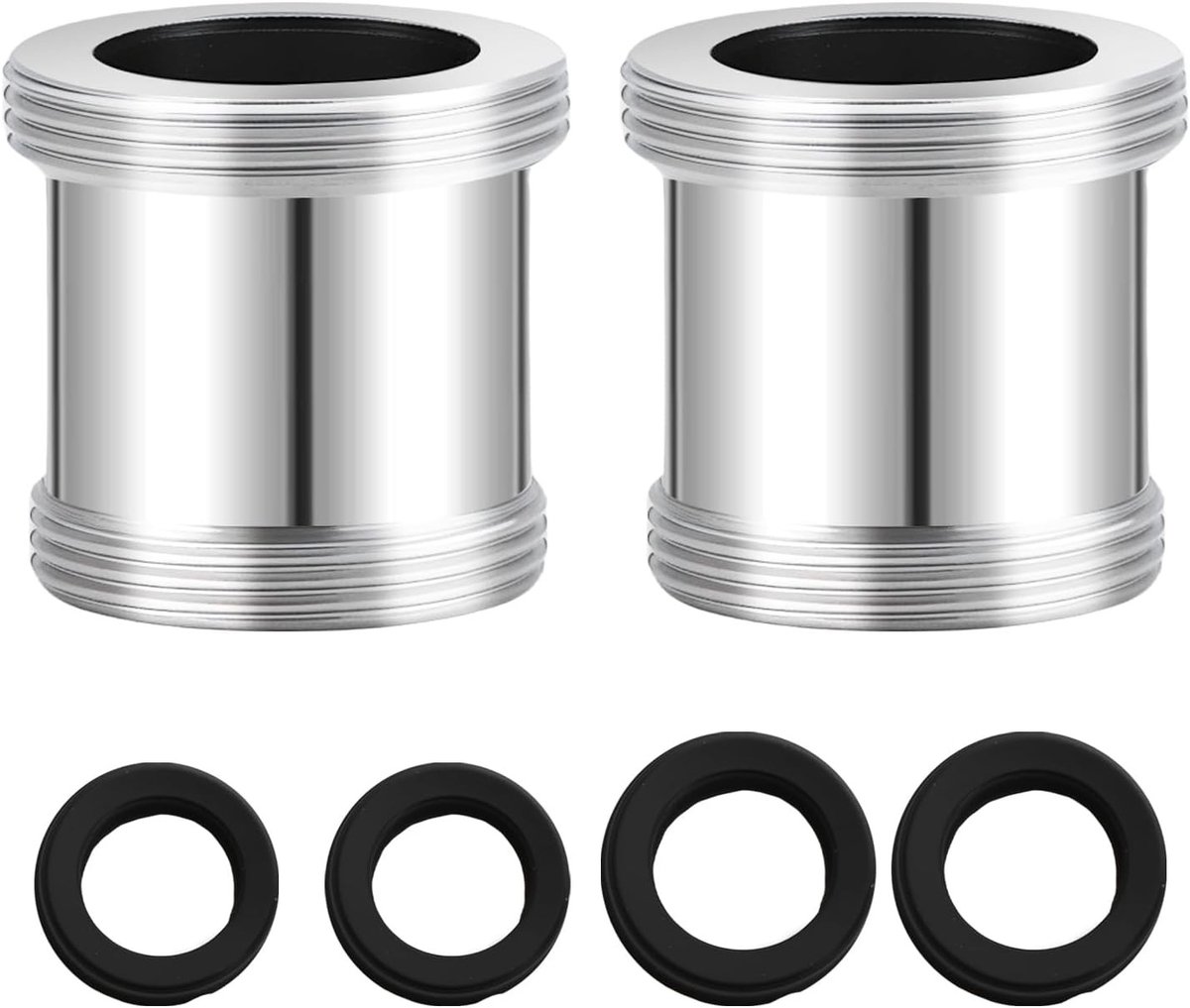 Set van 2 M22 naar M24 Kraanadapters van Massief Messing voor Keuken en Badkamer, Duurzaam en Betrouwbaar