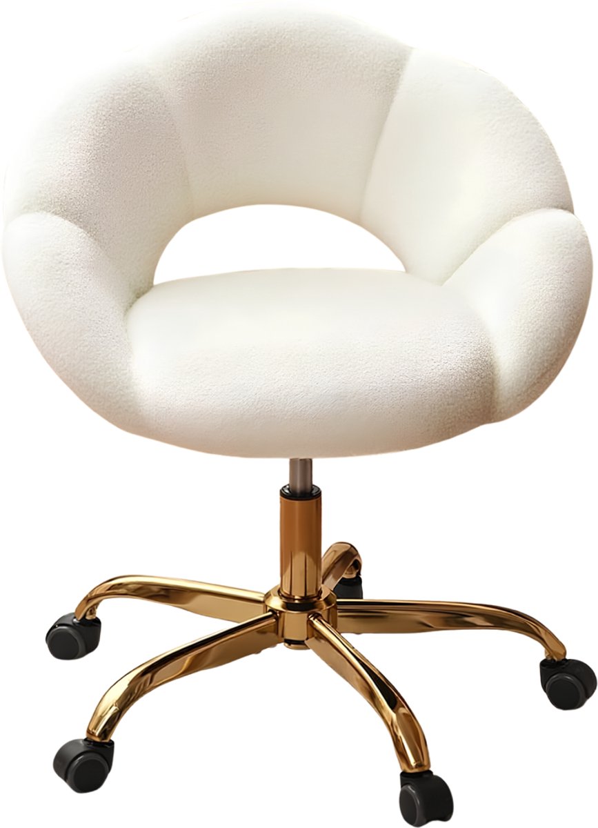 VH Supplies® Make up Stoel - Kaptafelkruk - Visagiestoel - Beige