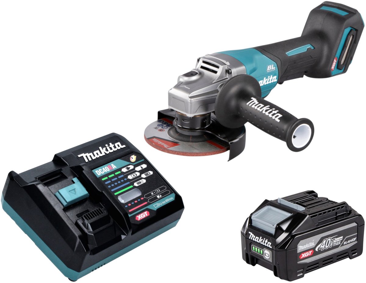 Makita GA 016 GZ accu haakse slijper 40 V max. 125 mm borstelloos XGT Solo - zonder accu, zonder oplader