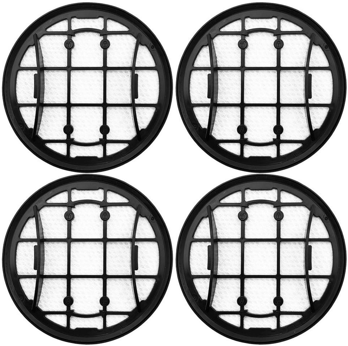 Elzusha - HEPA Vervangingsfilters voor Philips Stofzuigers, 4 Stuks