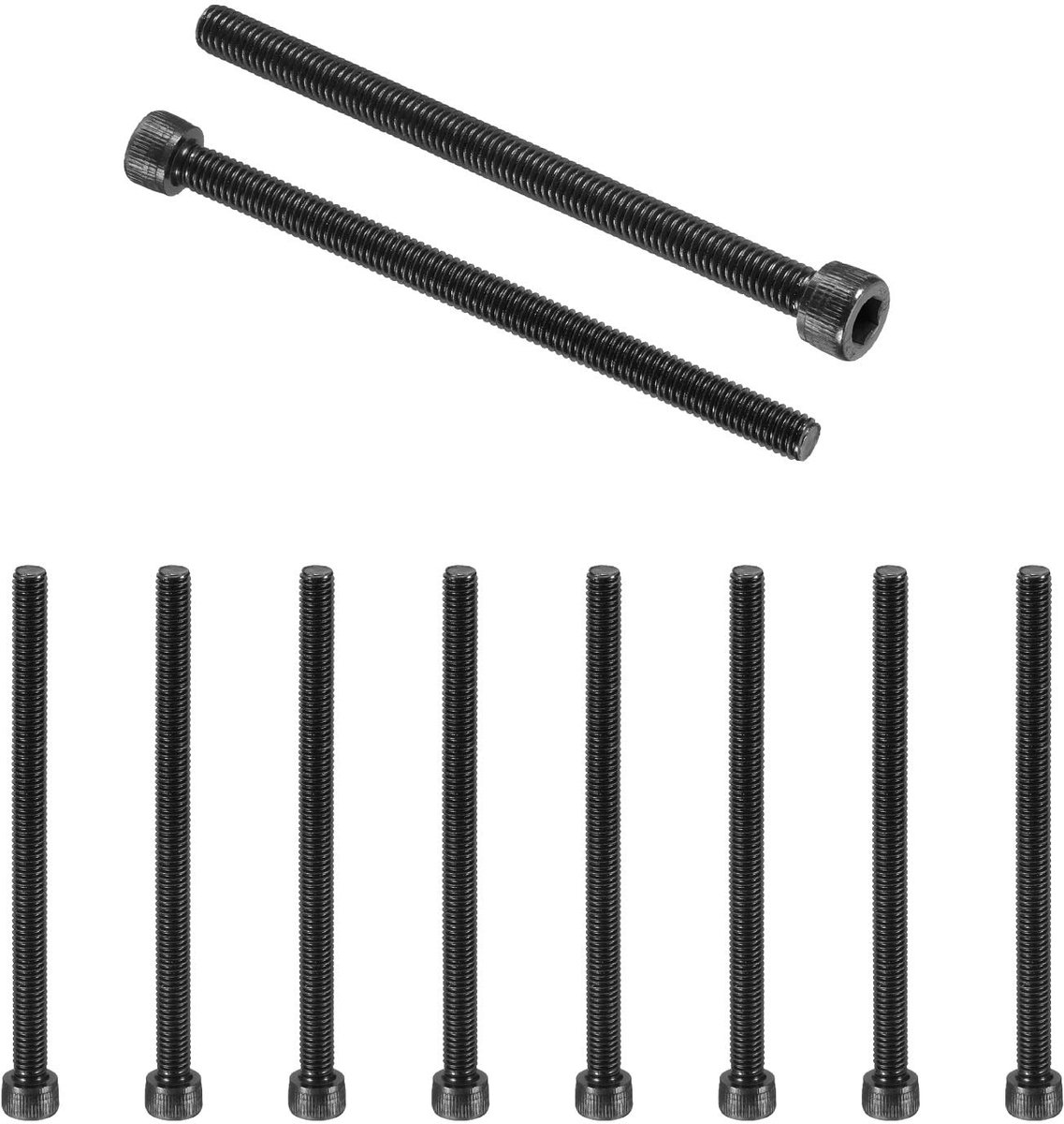 Elzusha - M6 Hex Kop Schroeven - 25 Stuks - 90mm - Zwart
