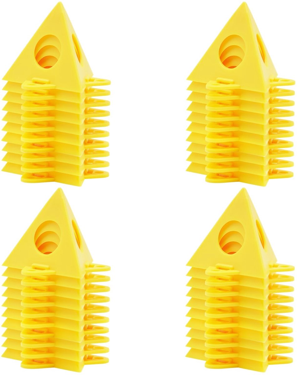 Elzusha - Set van 40 Schilders Piramide Standaards, Geel