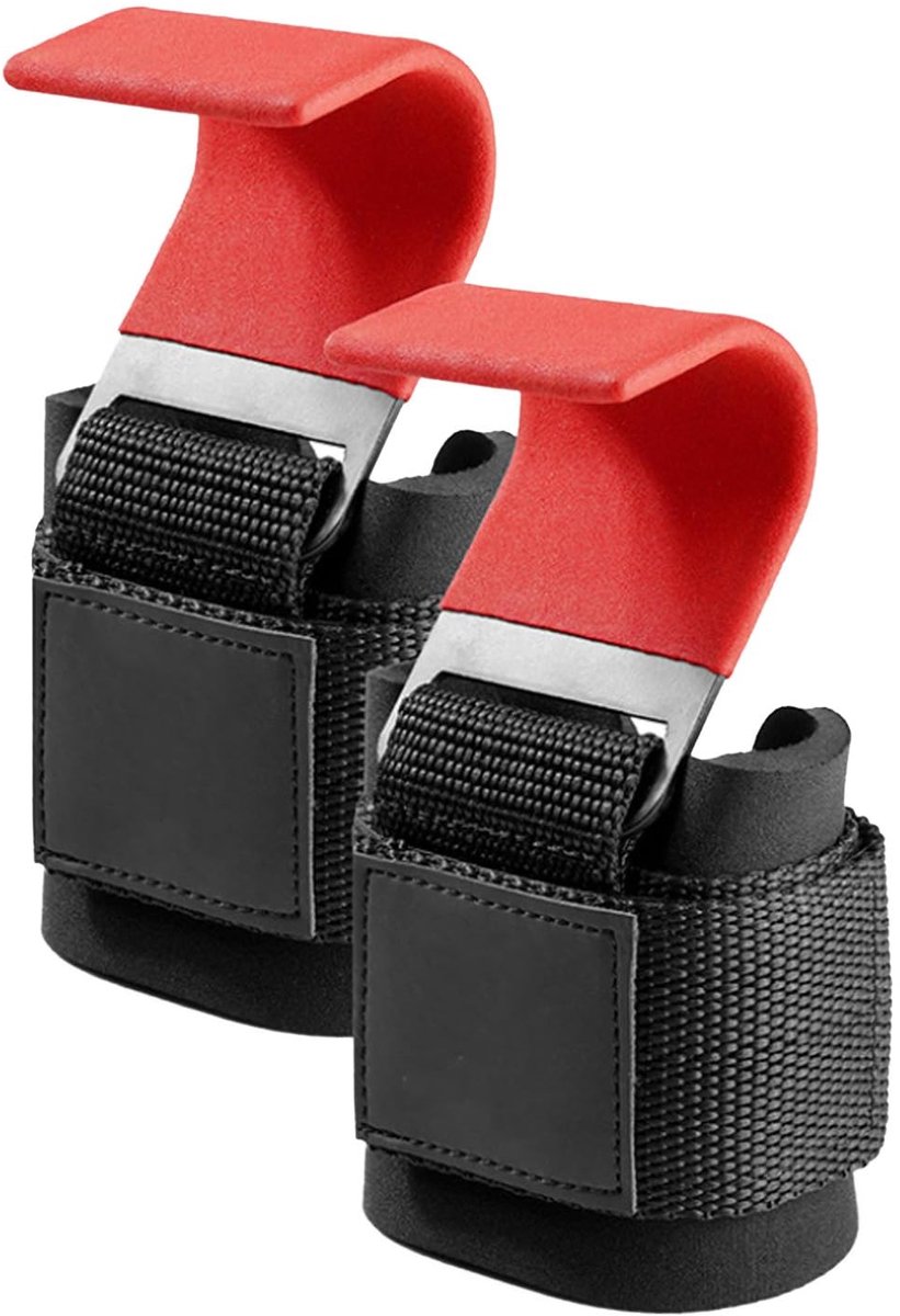 Elzusha - Optrekhaken Krachttraining - Set van 2 Fitness Lifting Straps voor Deadlift
