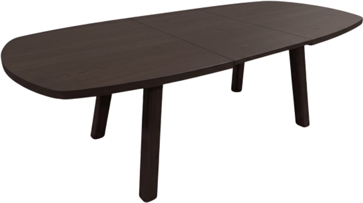 Eettafel Lindholm Deens ovaal uitschuifbaar eiken 160/220 cm - Dark Chocolate bruin