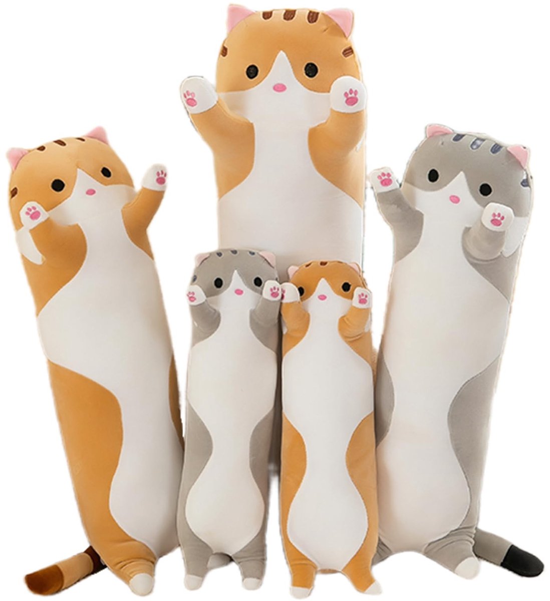Elzusha - XXL Pluche Kat Kussen voor Knuffelen