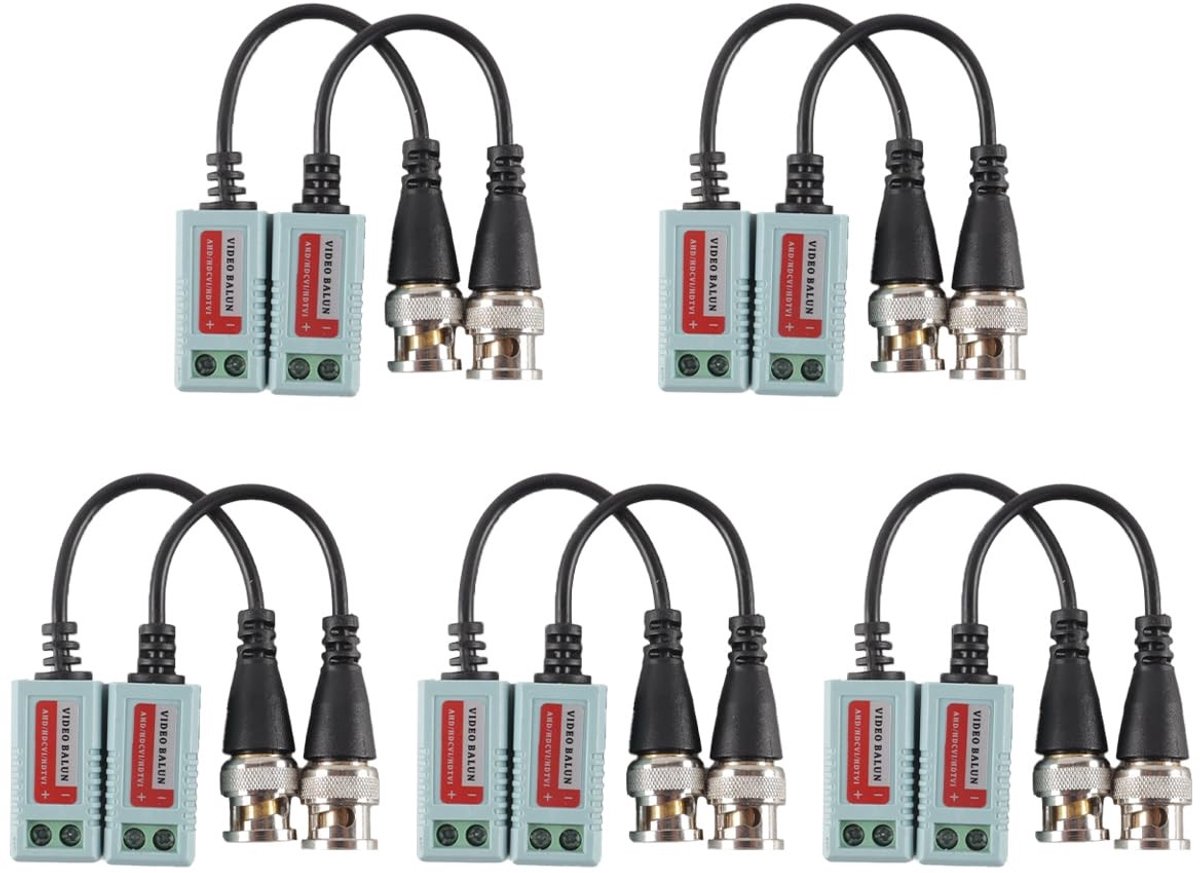 Elzusha - 5 Stuks BNC Connectors voor Video Balun Signal Transceiver