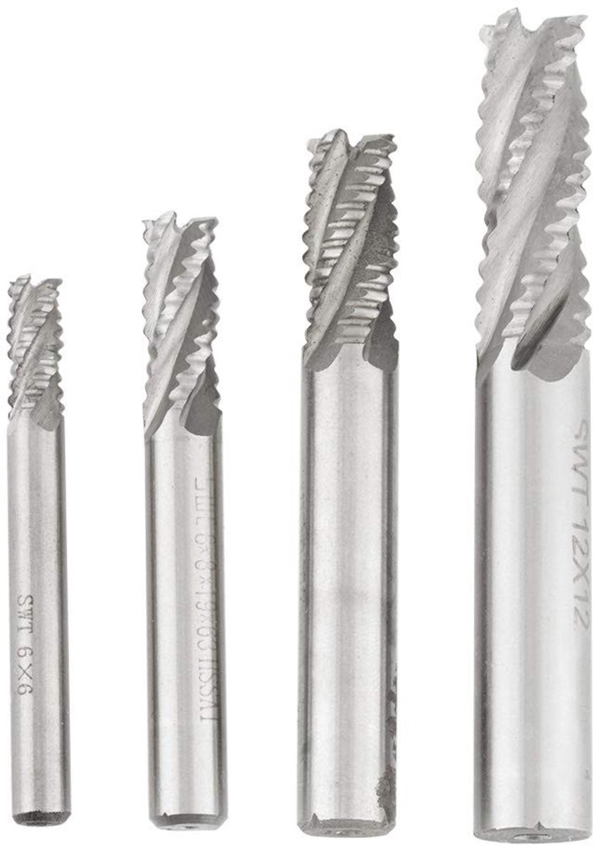 Dailygoody - Frezen - 4 Fluits - Hoogwaardige Frezen Set - 4 Stuks - Precisie Bewerking - Geschikt voor Metaal, Hout en Kunststof
