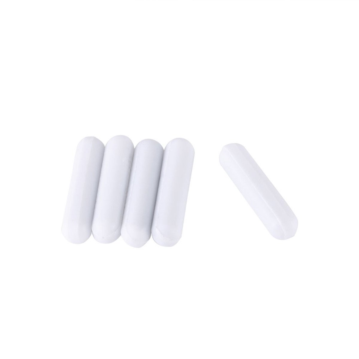 Dailygoody - Magnetic Stirrer Bar - 5 Stuks - Hoge Temperatuur Weerstand - Wit - Chemisch Inert - Voor Laboratorium - 15 mm