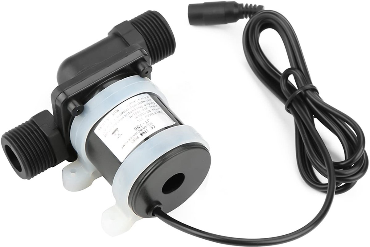 Dailygoody - Solidchoice - Dailygoody - Mini Waterpomp - Circulatiepomp - Laag Geluid - Zwart - Compact en Betrouwbaar - Geschikt voor -40°C tot 100°C - 700 L/u