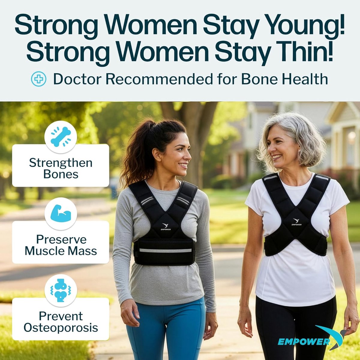 Verstelbaar Gewichtsvest Dames 4,5 kg (10 lb) – Comfortabel Weighted Vest voor Wandelen, Hardlopen & Krachttraining met X-Design Pasvorm & Telefoonvak