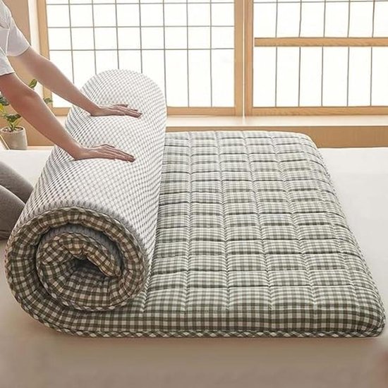 Japanse Futonmatras - Opvouwbaar Matras Vloer - Ruimtebesparend Slapen - Extra Dikke Matras - 5 cm Dik - Grijs — afbeelding 5