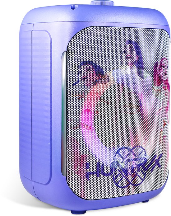 KPop Demon Hunters - Huntr/x - karaoke set voor kinderen - 2 draadloze microfoons en speaker - LED lichteffect - stemvervorming — afbeelding 4