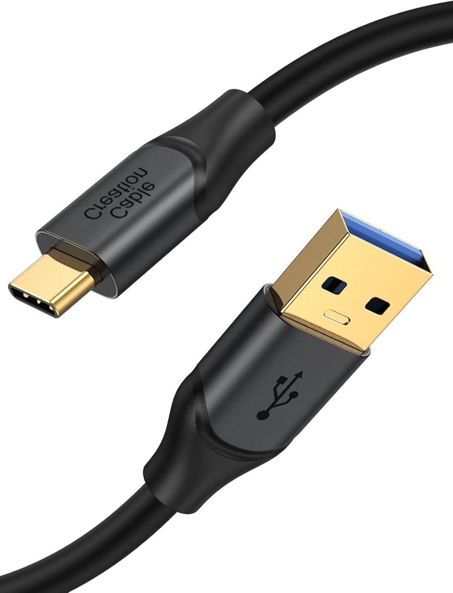 USB C naar A Kabel - Data Kabel - Snelle Data Overdracht - 10Gbps Snelheid - 30 cm - Grijs