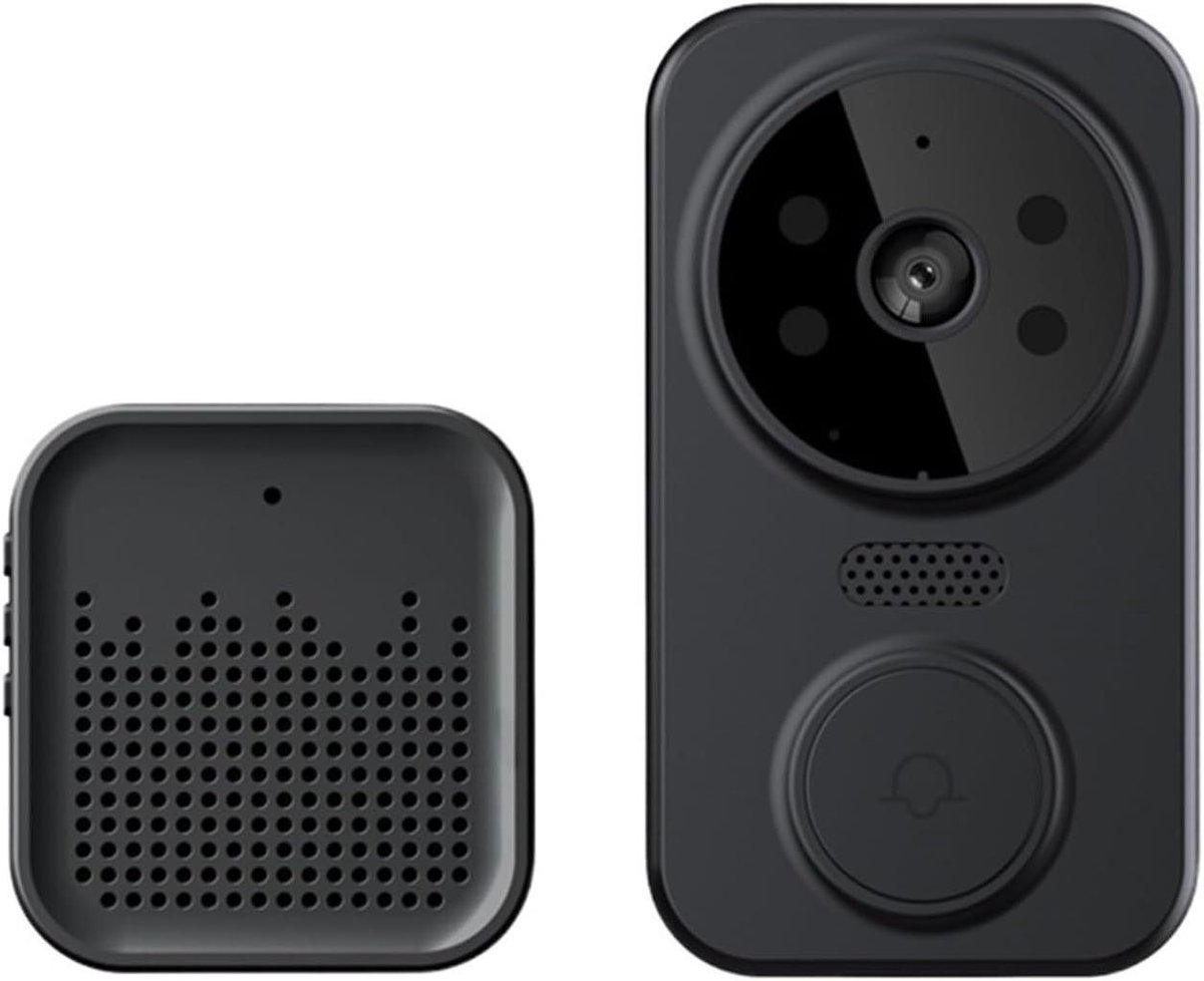 Draadloze Deurbelcamera - Video Intercom - Veilig Thuis - HD Beeld Kwaliteit - 10mm - Zwart