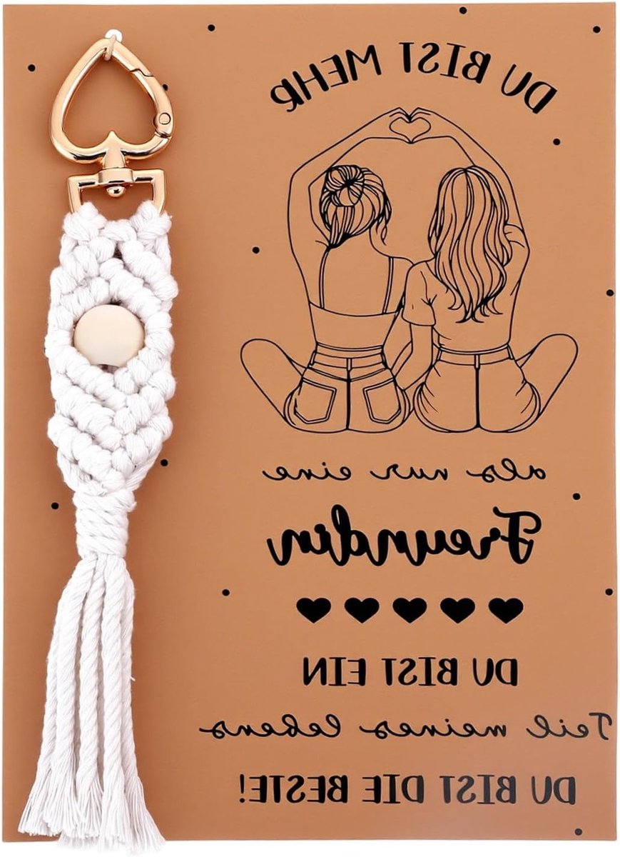 Vriendschapsketting met kaart voor beste vriendinnen, cadeau voor verjaardag, Kerst en speciale gelegenheden voor vrouwen, zussen en moeders