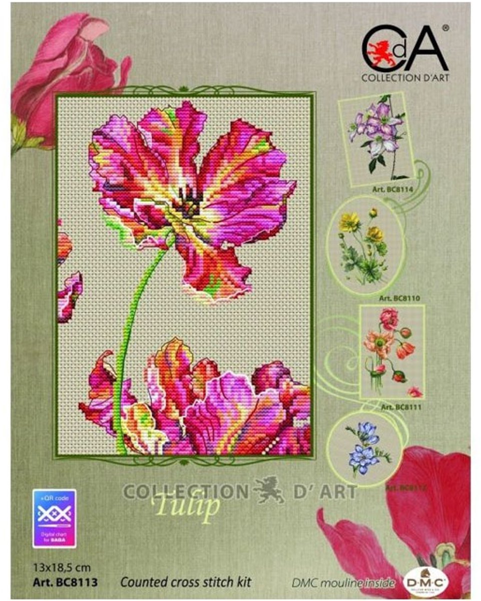 CDA borduurpakket tulpen BC8113 telpatroon