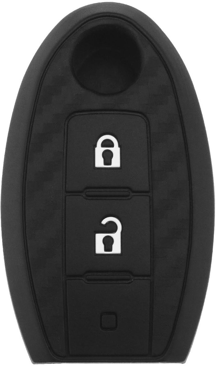 Dailygoody - Autosleutelhoes - Siliconen - Zacht & Duurzaam - Zwart - Antislip - Geschikt voor Nissan modellen
