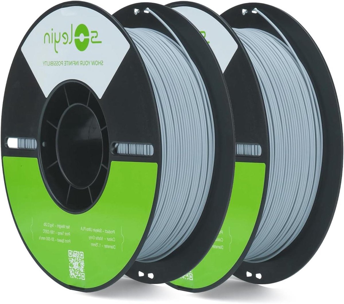 PLA Filament Mat - 3D Print Draad - 3D Printen - Hoge Snelheid - 1.75 mm - Mat Grijs