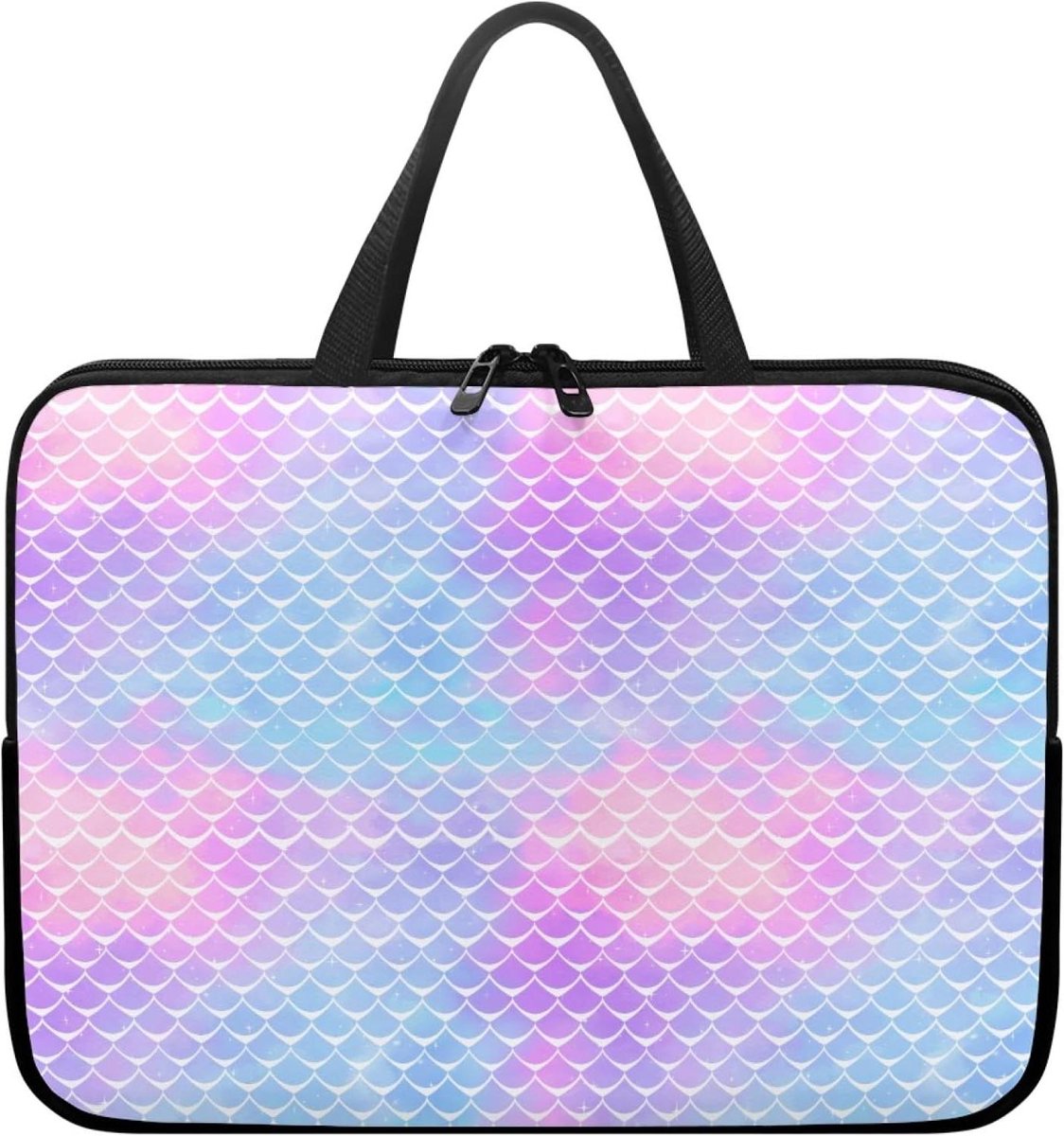 Laptoptas - Notebooktas Aktetas - Zakelijk Gebruik - Waterafstotend Canvas - 15 inch - Lila