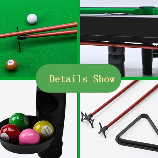 Mini Pooltafel - Biljartspel Tafel - Thuis Spelen - Draagbaar Formaat - 173x94x37 inch - Niet gespecificeerd van mini — afbeelding 4
