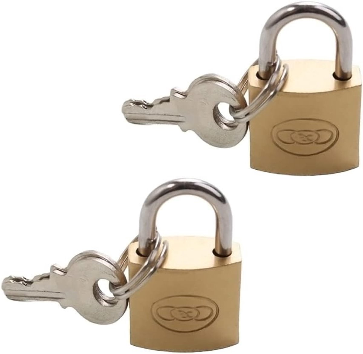 2-Pack Kofferslot met Sleutel - Veiligheidsslot voor Reizen, School en Sport - Geschikt voor Koffers, Bagage en Kluisjes