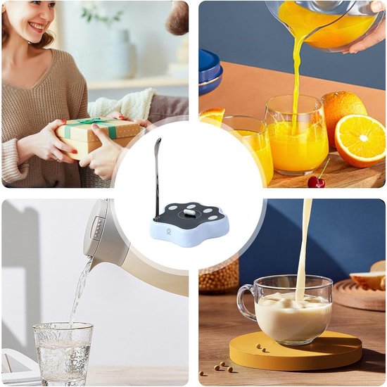 Automatische Mixbeker - Roerbeker Koffiemixer - Dranken Mengen - Magnetisch Aangedreven - 12 x 3 x 16.5 cm - Blauw — afbeelding 5