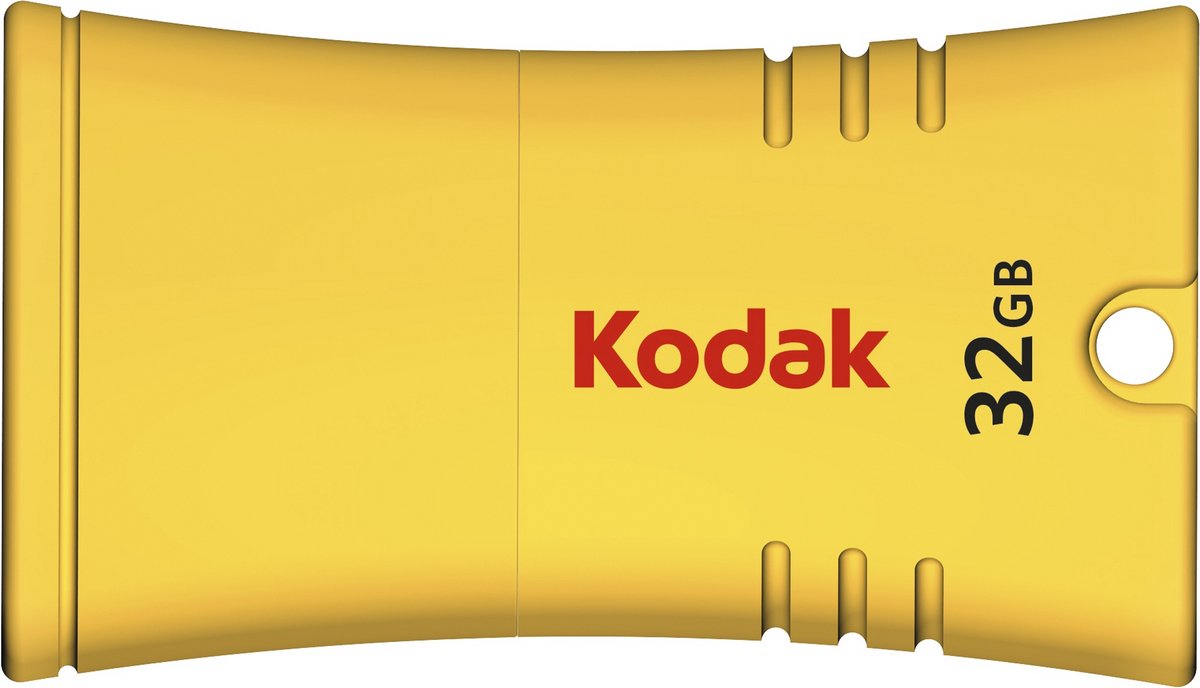 Kodak II K402 Series Flash Drive - 32 GB - USB 2.0 - USB Stick - Mini - Beschermdop - Geel