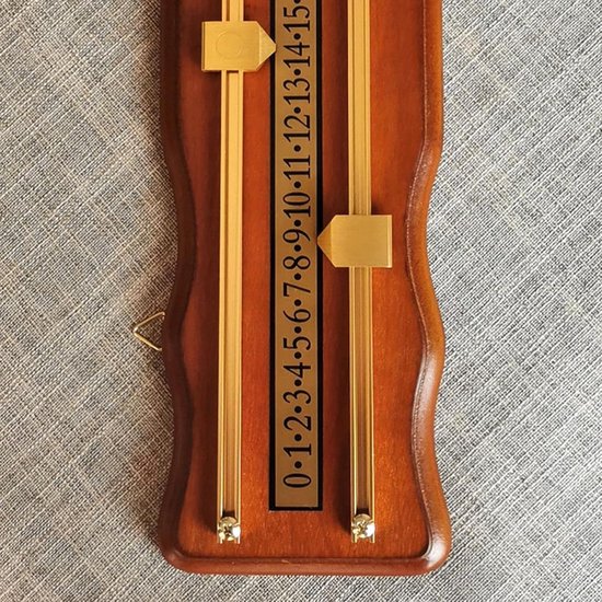 Biljartscorebord - Scorebewaarder Houten - Spel Bijhouden - Duidelijke Herbruikbare Cijfers - 45.9 x 13.2 cm - Bruin — afbeelding 2