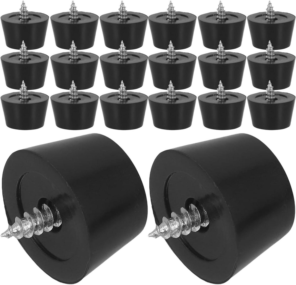 Luidspreker Isolatie Pads - Geluidsdempende Mat - Audio Verbetering - Met RVS Schroefjes - 20 Stuks - Zwart
