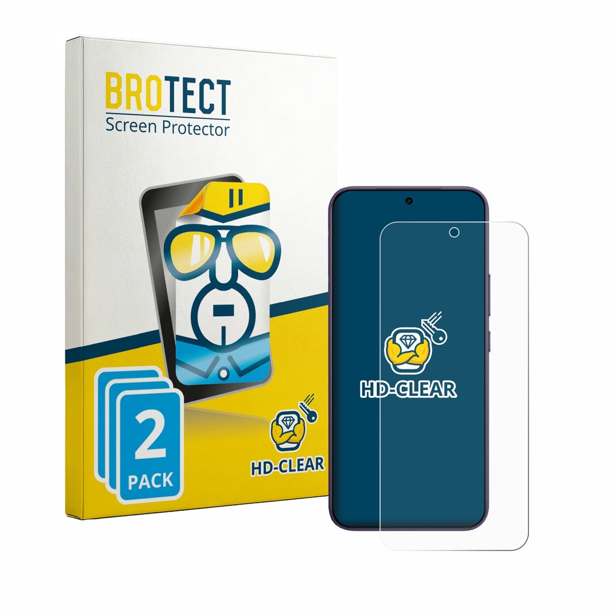 BROTECT - Screenprotector voor Vivo Y600 Pro - Folie Beschermfolie transparant 2 Stuks