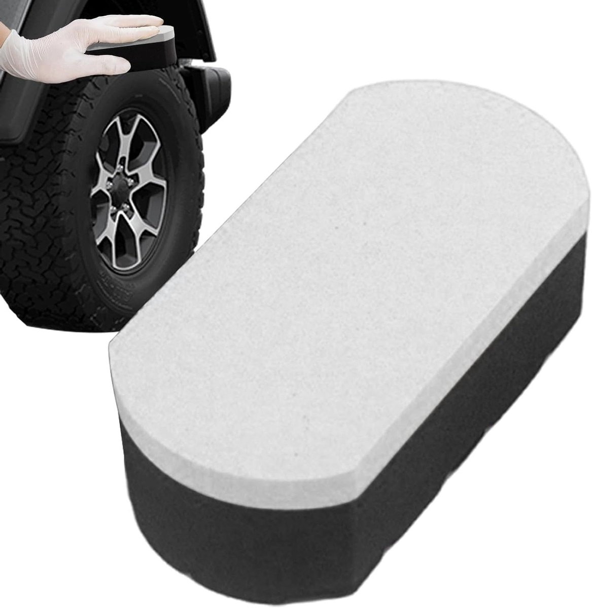 Autospons - Reinigingsspons - Voertuigonderhoud - Ergonomische grip - 117 cm - Wit