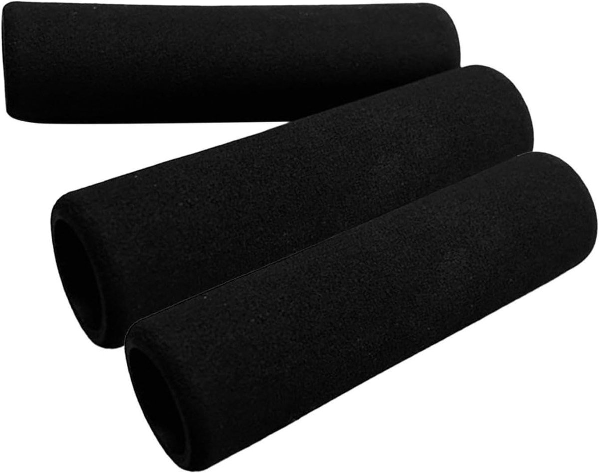 Optrekstang Handgrepen - Grip Hoezen - Kracht Training - Minder Handvermoeidheid - 3 Stuks - Zwart