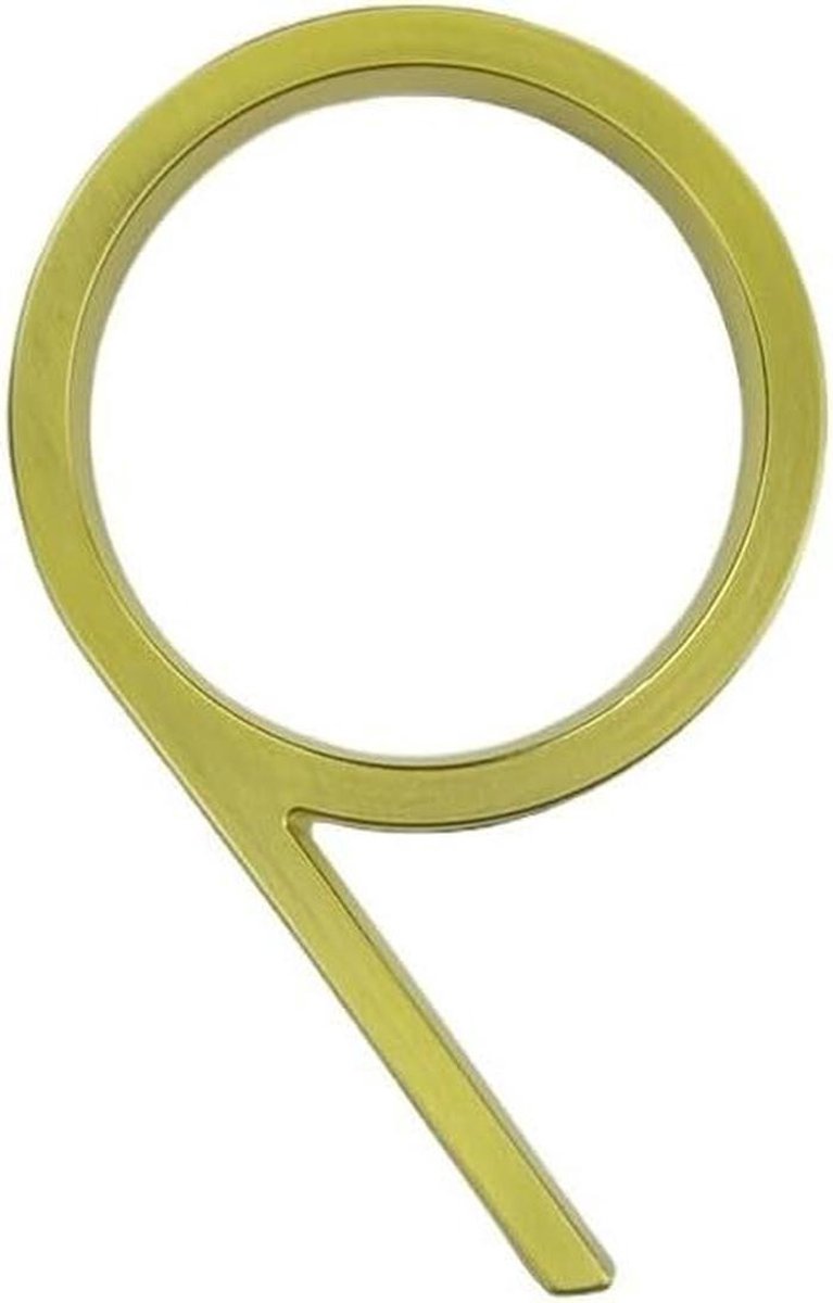 Huisnummer Metaal - Adrescijfer Drijvend - Huis Identificatie - Waterdicht Roestvrij - 125 mm - Goud