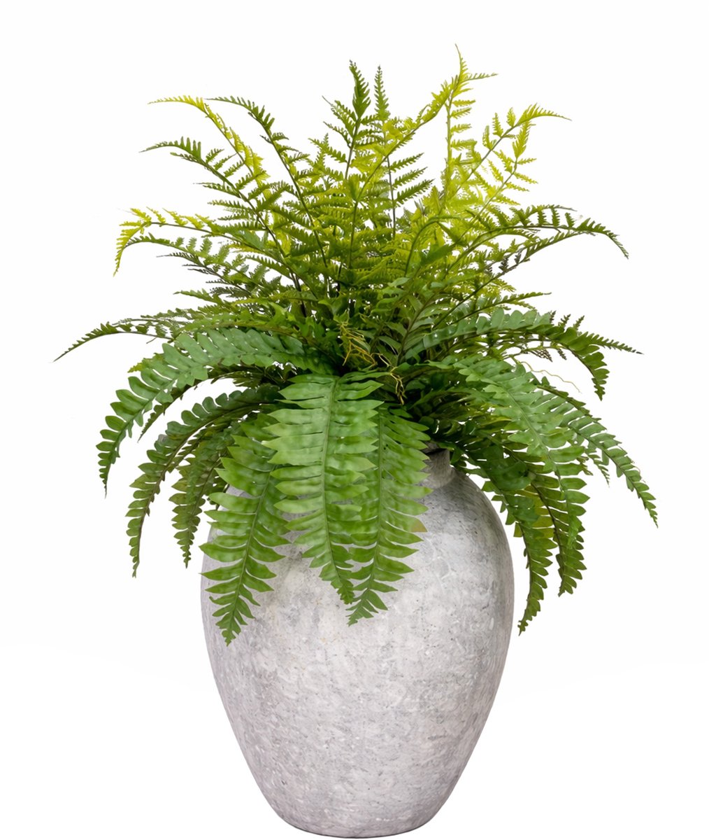 UNUS Kunstplant Kunstbloem Varen 84 cm inclusief vaas Groen