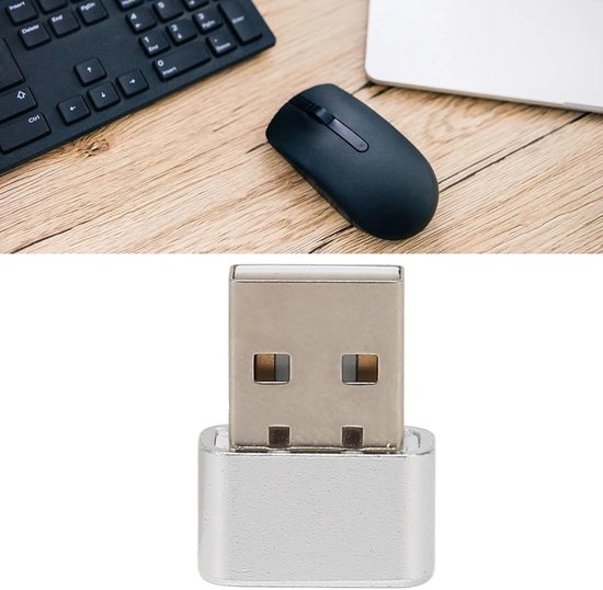 Muis Jiggler - Muisverplaatser - Computer Wakker Houden - Niet Detecteerbaar - 3 x 2 x 2 cm - Zilver — afbeelding 4