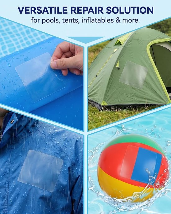 Reparatiepatches - Plakstrips - Lekken Dichten - Zelfklevend - 10 x 9 cm - Transparant — afbeelding 4